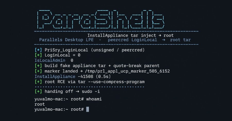 תמונת תקציר לחדשת סייבר: פגיעות ב-Parallels Desktop מאפשרת למשתמשים ללא הרשאות מנהל להשיג גישת Root ב-Mac